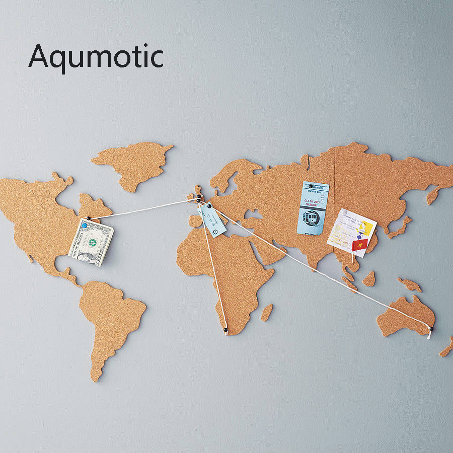 Star Map Poster - Aqumotic Kurk Wereldkaart Reizen Prikbord Wereldkaart