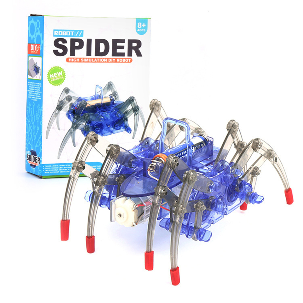 Science Robot - Elektrische bionische spinrobot DIY-kit, mechanisch model